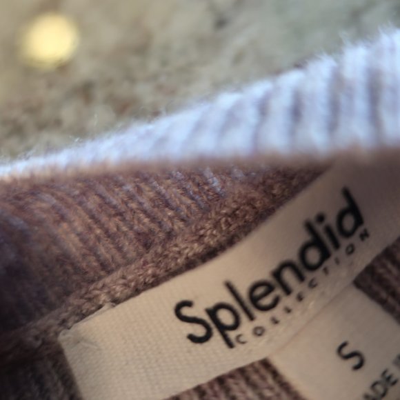 Womens Splendid Lavender Cotton Wool Cashmere Blend Popcorn Sleeve Sweater S * - Picture 7 of 9